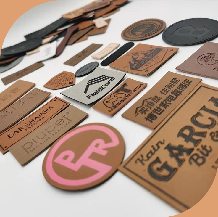 Best Price Custom Brand Jeans Clothing Tag PU Label Embossed Leather Label Patch For   Clothes Garment