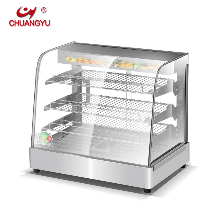 Food Warming Machine/Warmer Showcase/Glass Food Warmer Display Showcase