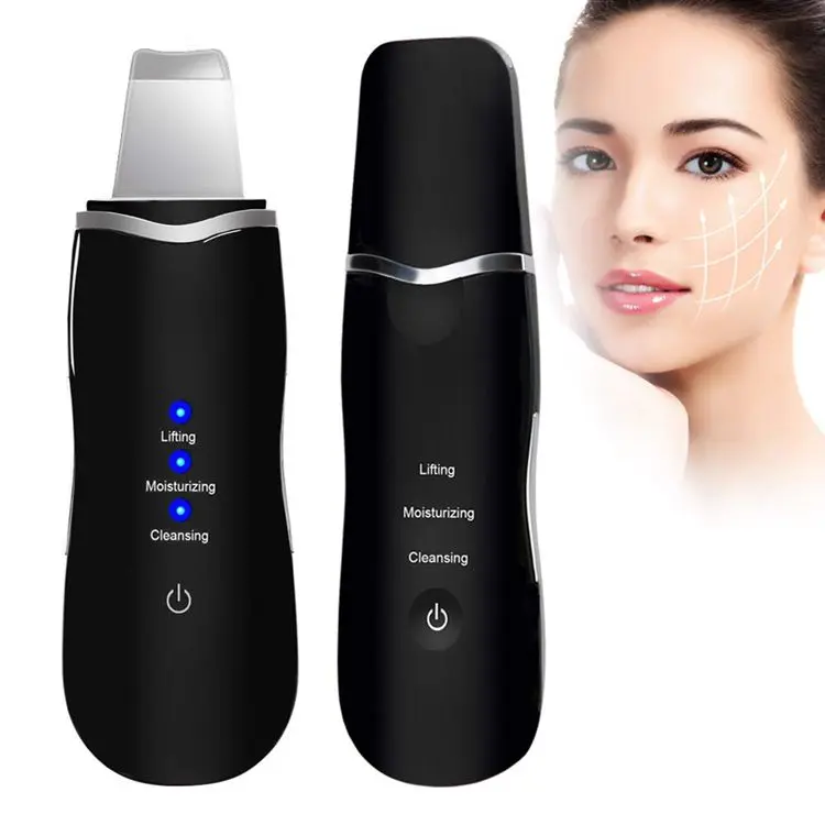 Handheld Pore Cleansing Facial Lift Rejuvenator Scraper Ultrasonic Scrubber