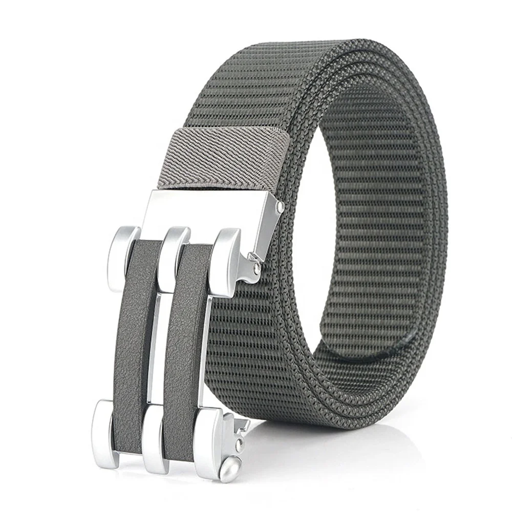 TUSHI Nylon Stretch Fabric Belt Comfortable Outdoor Durable Elastic Woven Tactical Belt metal automatic buckle Belts Factory