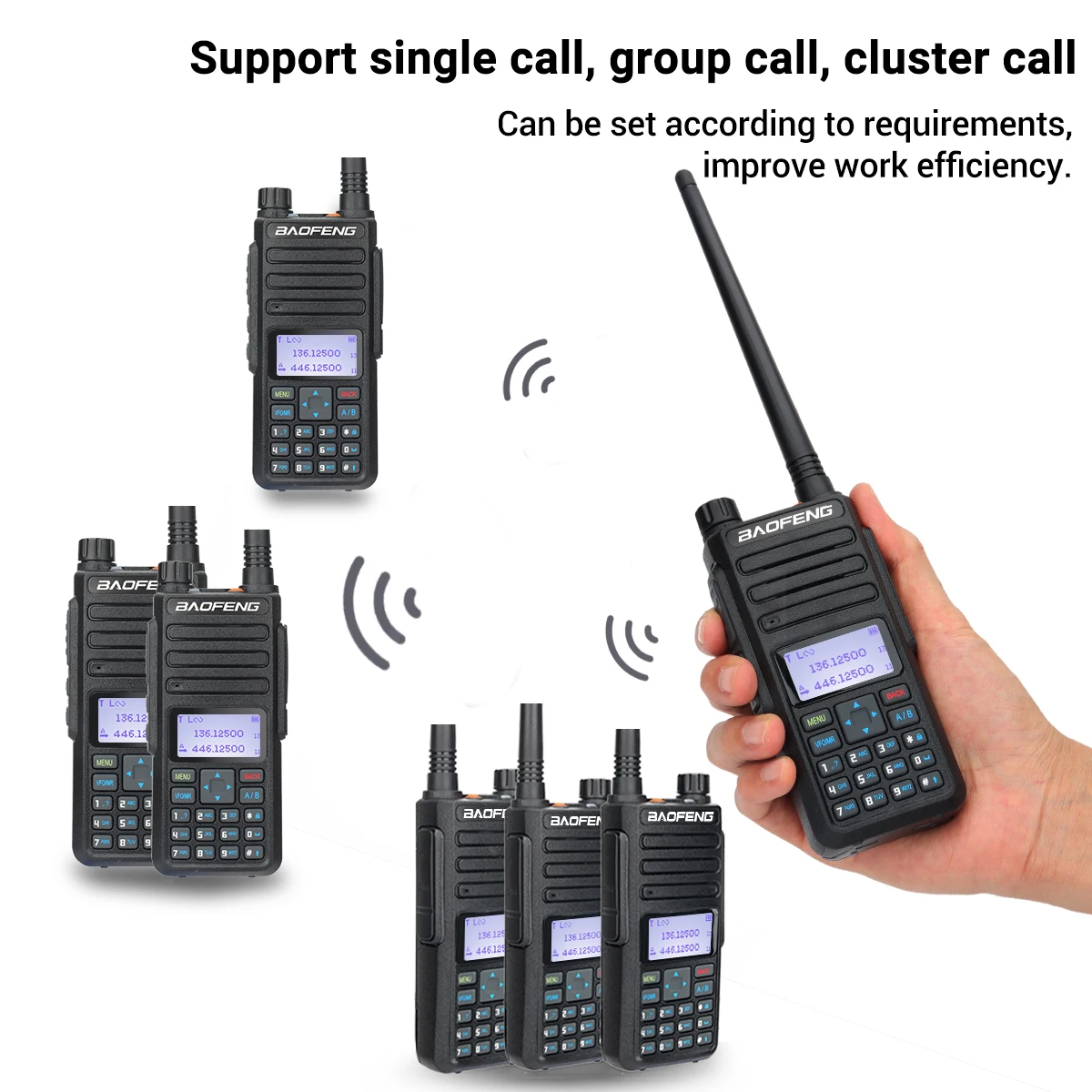 Baofeng DMR DR-1801 Walkie Talkie Dual Time Slot Tier 1&2 Digital/Analog Radio VHF UHF Dual Band Upgrade of DM-1801 DM-1701