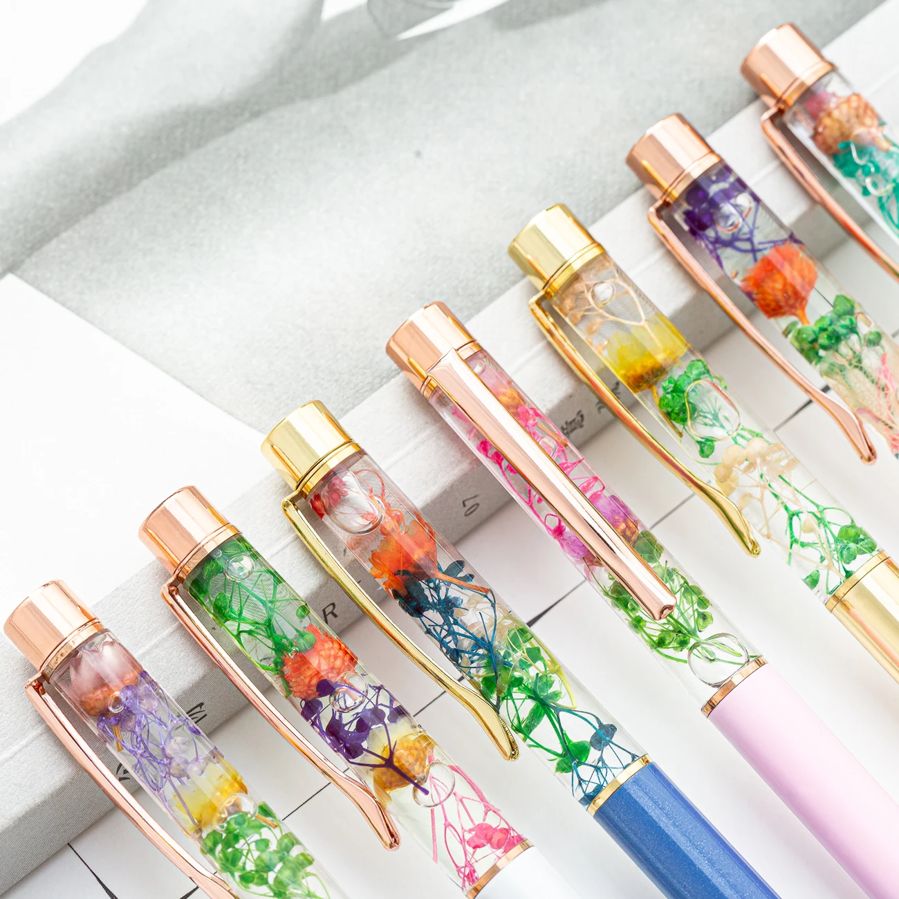 Factory direct sales immortal flower series handmade DIY pen metal pen wholesale advertising ballpoint pen for promotion