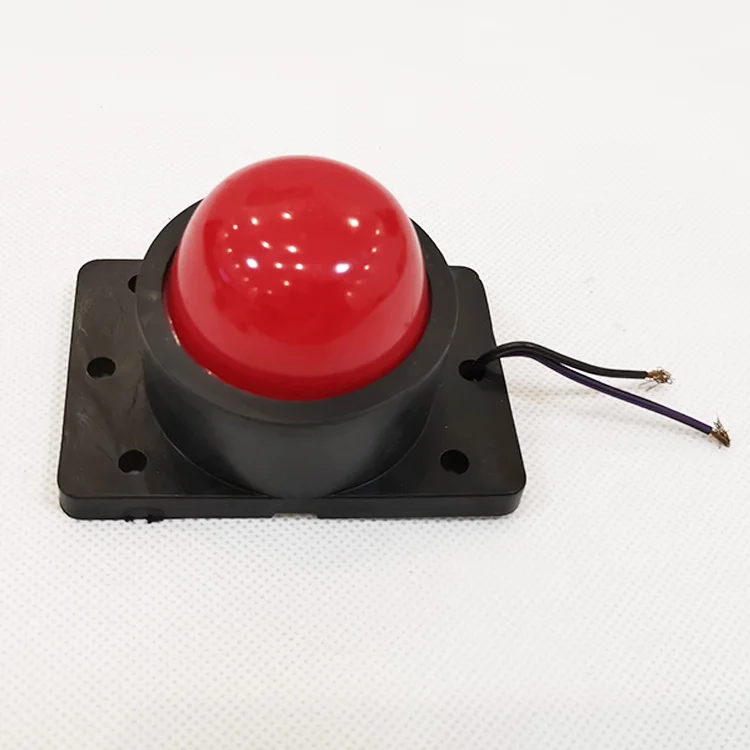 Custom Color Manufacturer Square Rubber Base Round LED Side Light 24V Trailer Side Marker Lamps