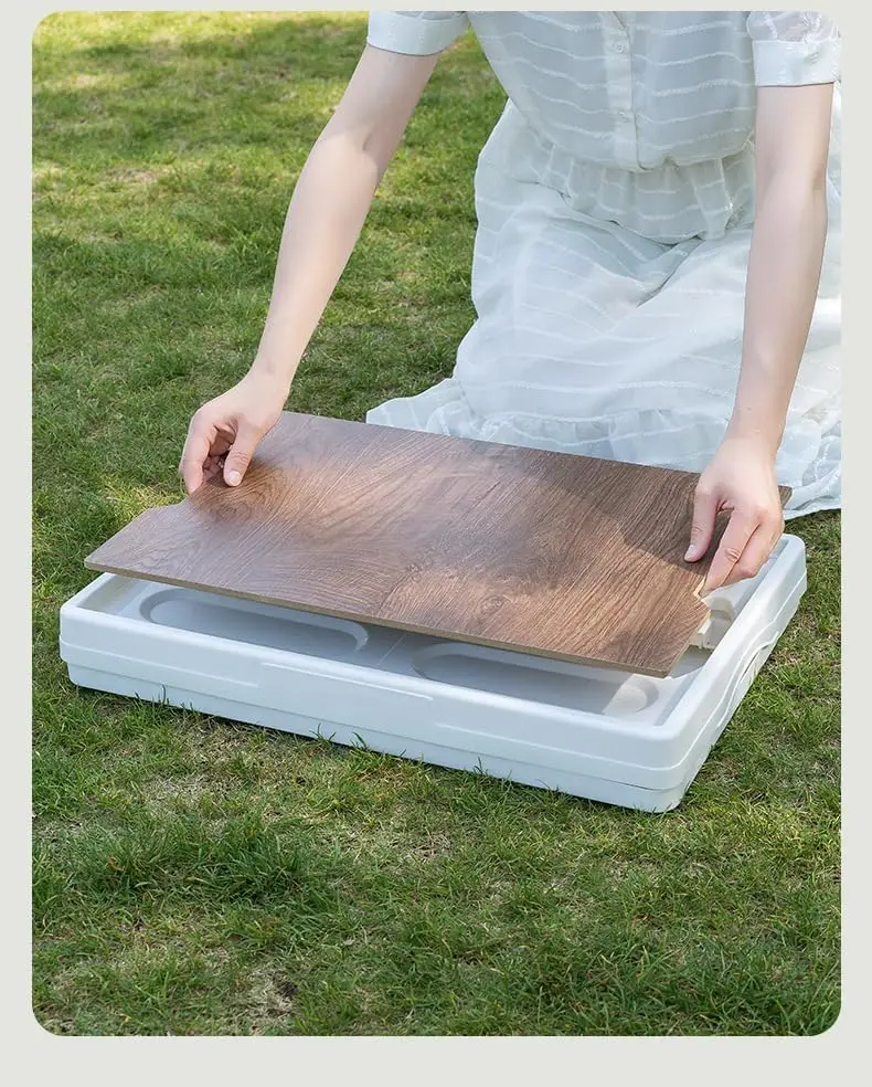 Customized Storage Box Container Collapsible SUV Trunk Organizer Camping folding box Rolling Crate with Wheels