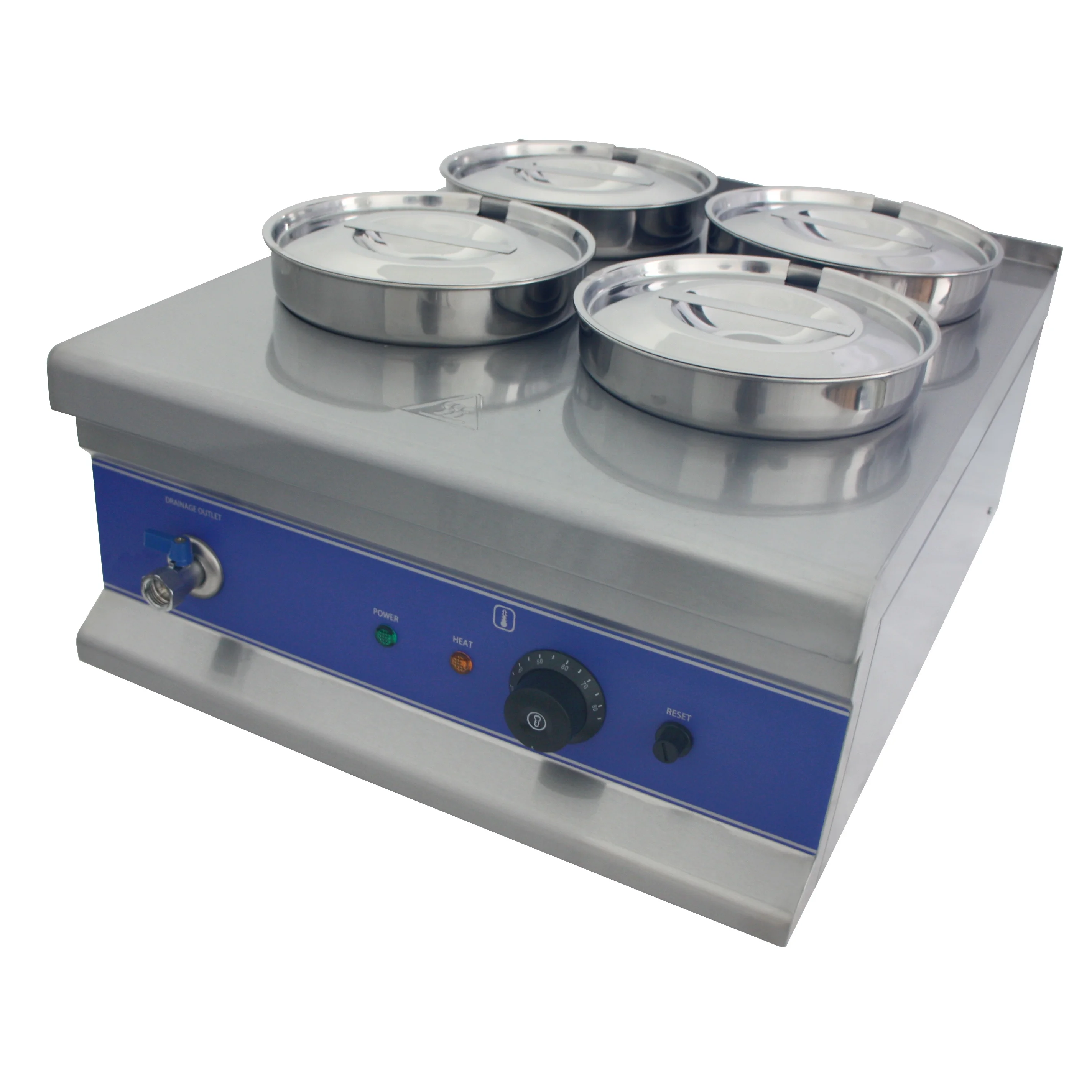 Ресторанный буфетный станок из нержавеющей стали для горячей водяной Мари с суповым ведром