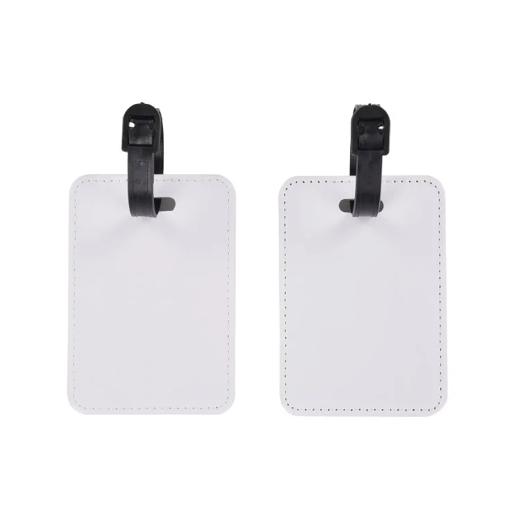 Fast Delivery Low Moq Bulk Customized Leather Sublimation Blanks Leather Luggage Tags Wholesale