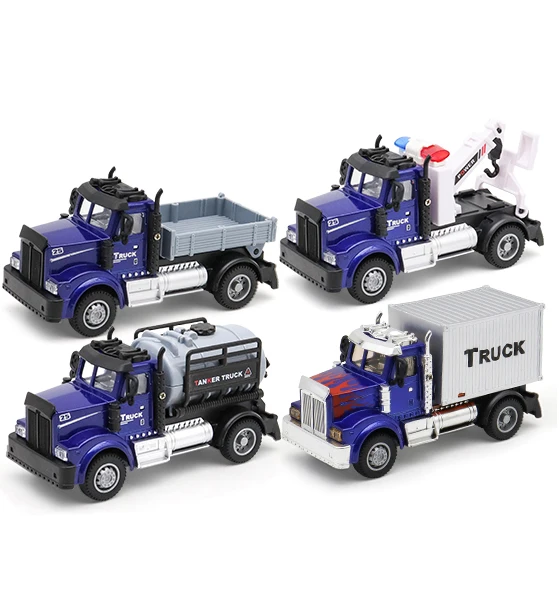 1:32 Wholesale sliding American trailer truck toy Simulation model diecast alloy transport truck toy