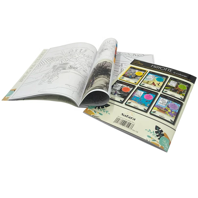 Full Color Customized Children Colouring Books Printing Wholesale Custom Softcover Adult Coloring Book For Children Sketch Book