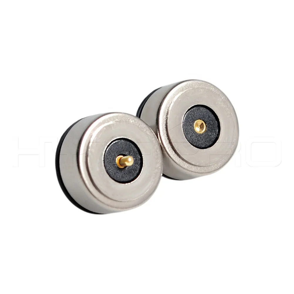  Круговой 24V зарядный 2 pin позолоченный пружинный контакт Пружинные контакты SMT/SMD набор намагниченных насадок разъем для печатных