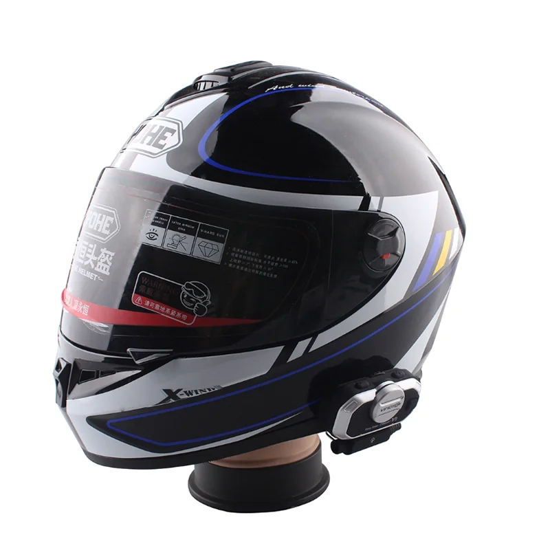 Riders Waterproof Motorcycle Helmet Intercom Fm Radio Wireless Bt Intercom Headset Wireless Telephone Intercom