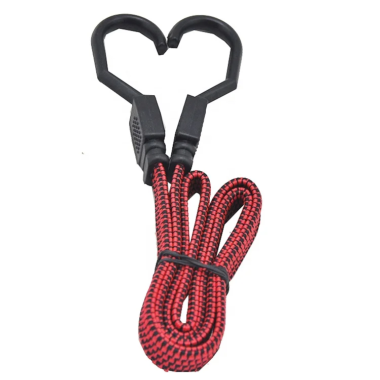 36'flat strap bungee cords Wholesale Wide Rubber Loop Bungee Cord Elastic auto tow rope With Hook
