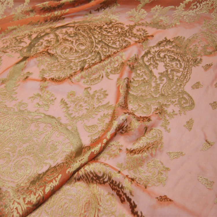 High Quality classical silk burnout fabric used for clothing