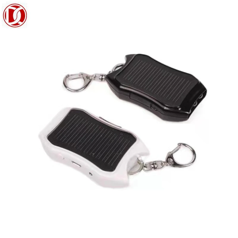 Best gifts  portable mini solar power bank key chain with led flashlight emergency solar charger