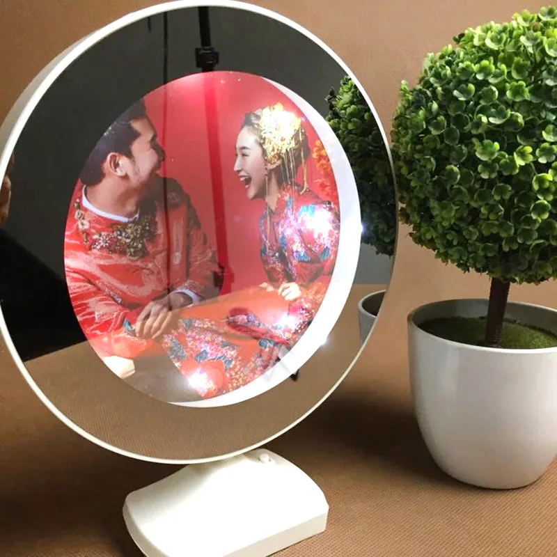 America market Home Decoration Wholesaler LED Photo Frame Creative Magic Mirror Picture Photo Frame with Light