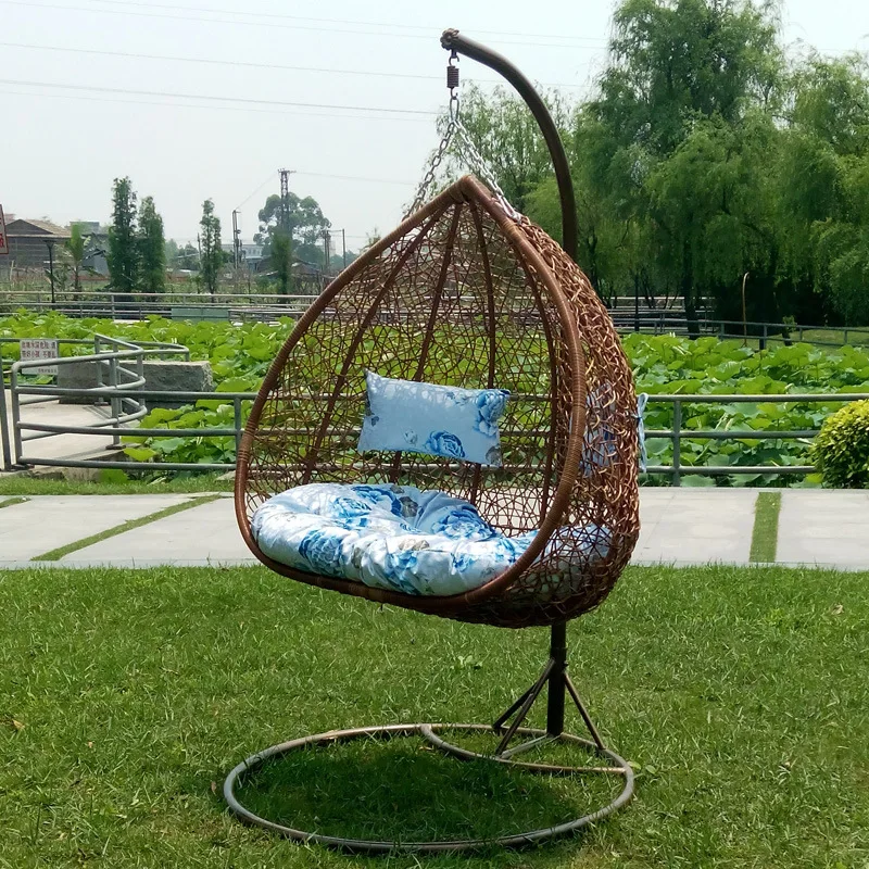 Patio Swings Double Seat Hanging Chair Garden Relax Hammock Wicker Rattan Hanging Double Swinging chair garden furniture hammock