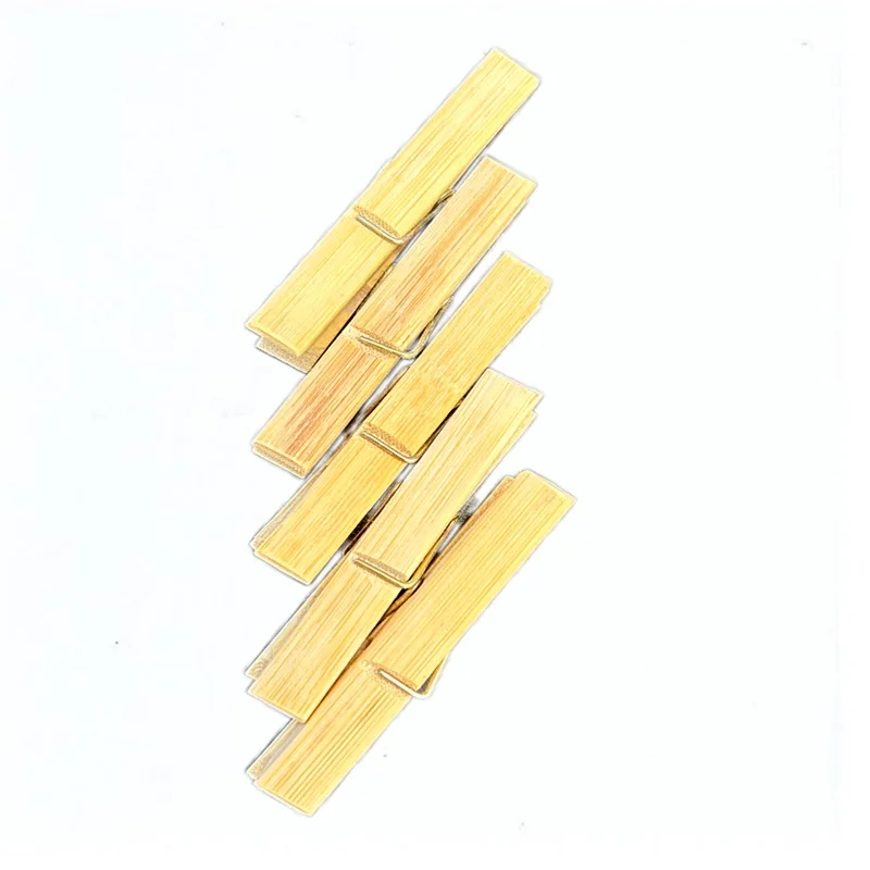 Large Bamboo Drying Rack Hanging Clothes Pegs And Sock Clips Outdoor Laundry Clothes Pin 7.2cm Bamboo Clothes Clips For Dry