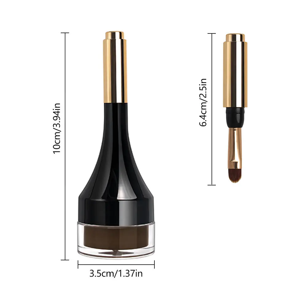 Wholesale custom high quality multifunction vegan waterproof eyebrow gel private label eyebrow pomade with eyebrow brush