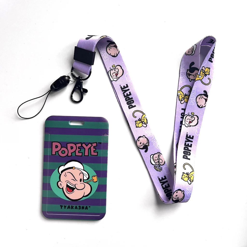 Anime PU Card Holder /Bus ID Bank Credit Cards Case Kids Cartoon Pink Strawberry Pattern Cover With String