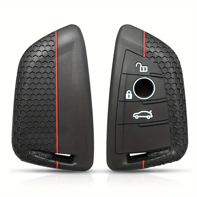 2024 New Honey Comb Design Car Key Cover Case Shell For bmw Silicone Rubber Key Fob Protector Case Covers