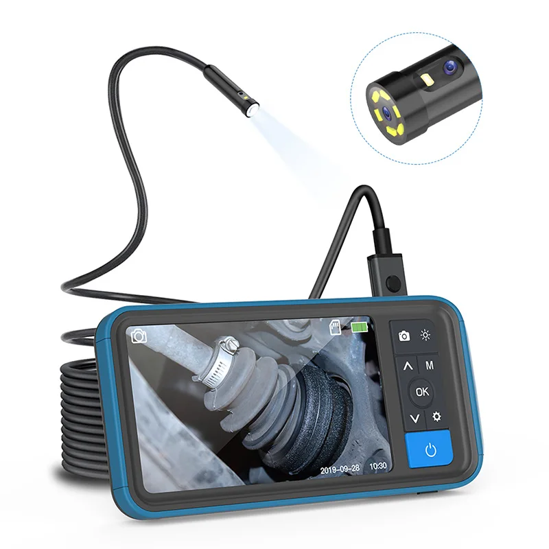 Промышленный эндоскоп 1080P видеорегистратор с двумя камерами инспекционная камера 16.5ft водонепроницаемый бороскоп 4,5 экран змеевидная камера карта памяти на 32G; Сумке из искусственной кожи