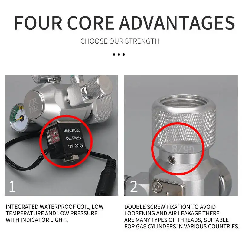 Excellent Quality ZRDR R102X Mini Single Meter Valve Regulator Aquarium Co2 Pressure-Reducing Valve