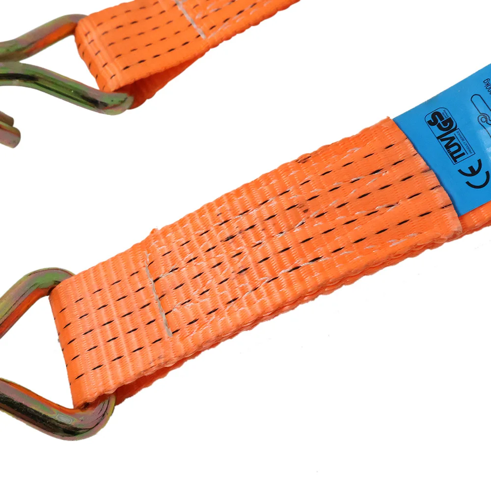 1inch 1000kg Truck Cargo Polyester Lashing Belt Retractable Ratcheting Tie Down Strap With Ratchet