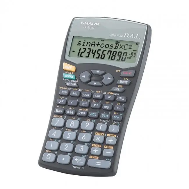 
EL 531WH BK School Examination 12 Digits 240 function calculator  (1600120741629)