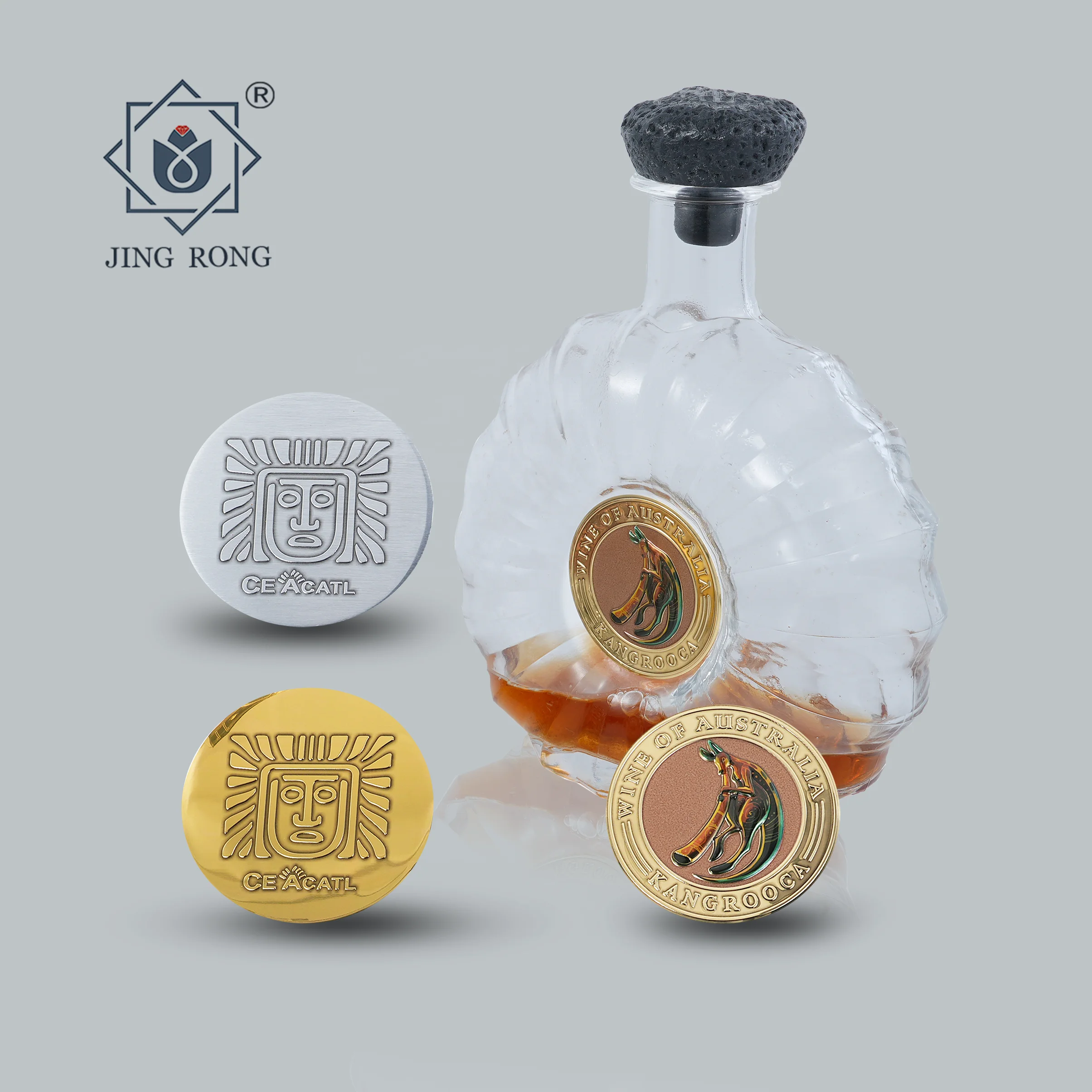 Custom stickers logo for business aluminium zamac nickel plate adhesive parfum private sticker patch metal perfume bottle labels