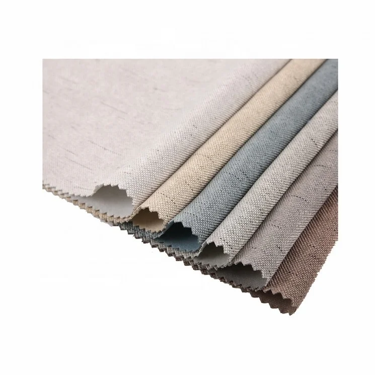 Yongshun free samples cheap price china heavy linen look curtain fabric