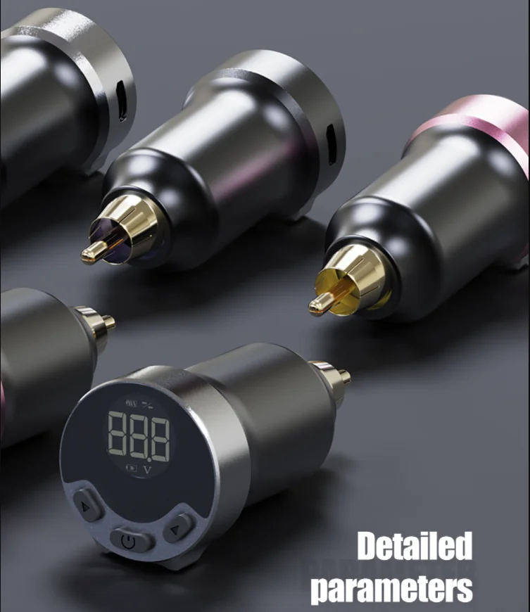 Wireless Tattoo Power Supply Portable Power Supply 1600mAh Rechargeable USB High Capacity Battery,RCA Connector,Rechargeable