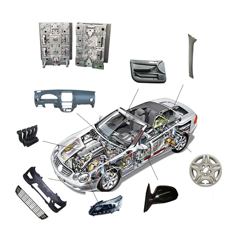 automotive abs pc pu injection moulding molded part custom plastic molding parts