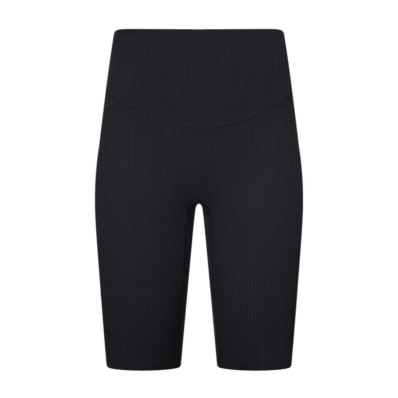 Draw strip ribbed Shaping High waist peach buttock lulu sports leggings Outdoor running fitness lulu yoga pants GYM lulu shorts