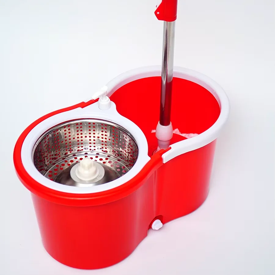 IMAXX 360 Spin Magic Mop Single Rectangle Flat Handle Dry Cleaning Mop Bucket for Household Use