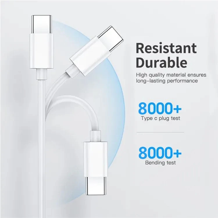 20w/40w/60w/100w 3A Fast Charging Data Cable USB Type C to Type C PD Charging USB Cable 2m for Macbook