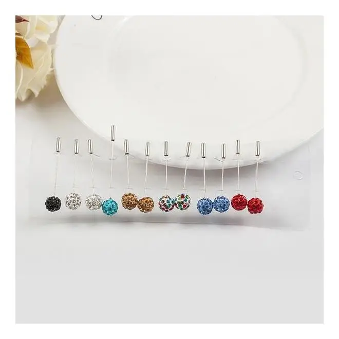 
Jewelry Brooches Pins Wheel Crystal Designer Brooches And Pins Safety Head Round Crystal Ball Scarf Pin Wedding Accessories 