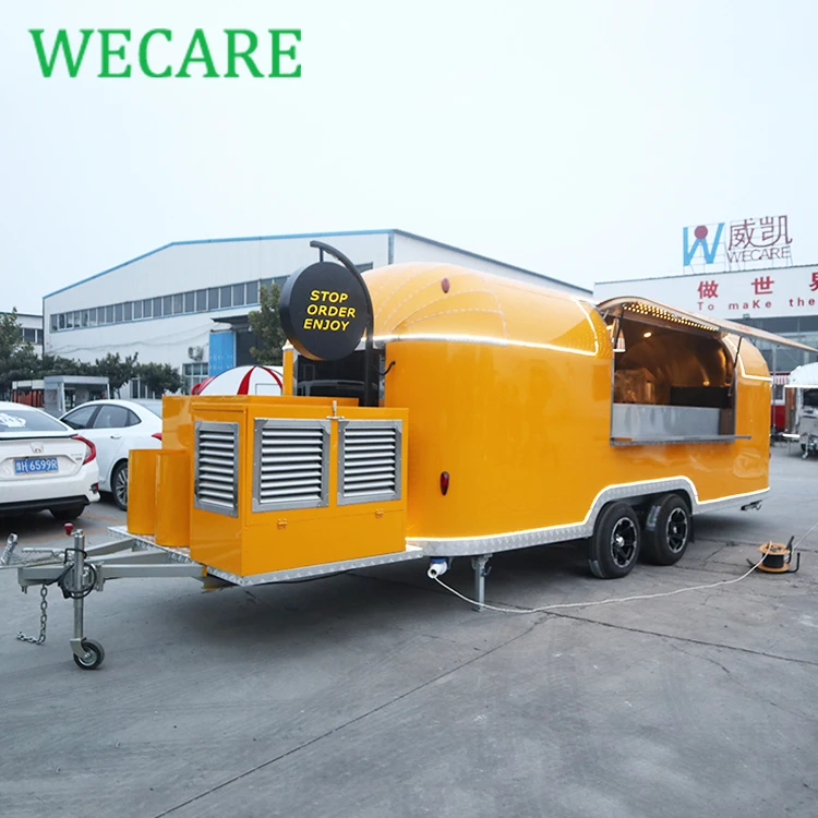 
Wecare concession airstream catering trailer mobile fast food cart, mobile food truck With CE & EEC 
