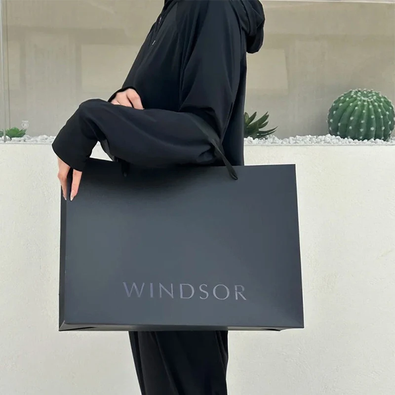 t-shirt packing holographic without printed packaging pattern recycled handles shopping gift paper bag no importax dinosource