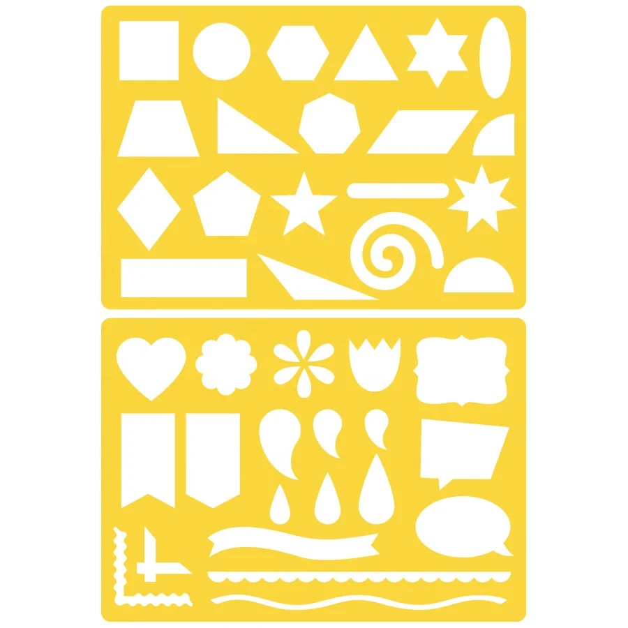 25 Pcs Plastic Stencils Set used for Kids Educational Toy Painting Washable Template Drawing Stencil