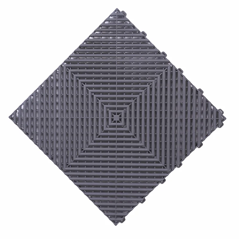 Wholesale High Loading Capacity Garage Flooring Tiles Pp Floor Mat  Interlocking Floor For Car Wash Room Workshop Repair Shop