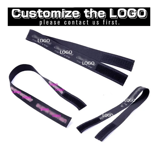 Making Wig Hair stand Lace Net Sewing Custom LOGO Adjustable Elastic Melt Band For Wig Elastic Headbands