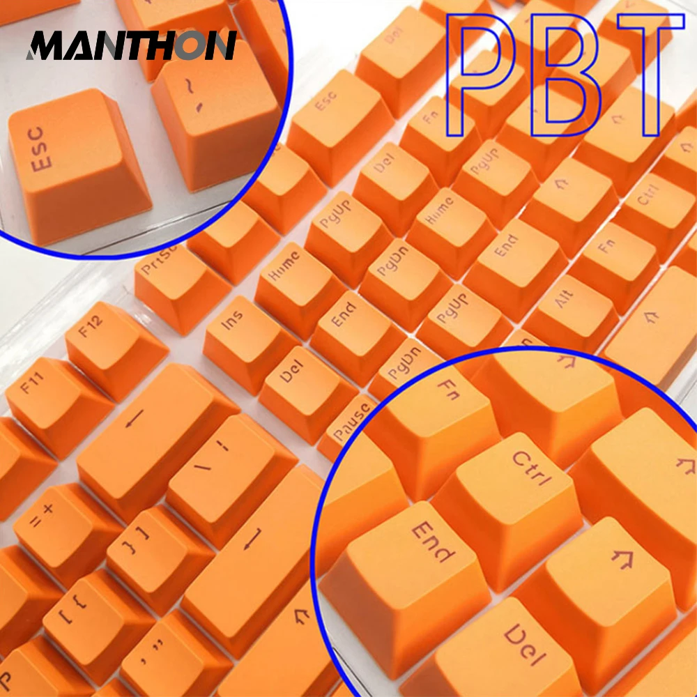 Double Shot PBT 61 64 68 71 82 84 87 Keys Keycaps with Light Through Keycaps For Small Mini Mechanical Keyboard Keycaps