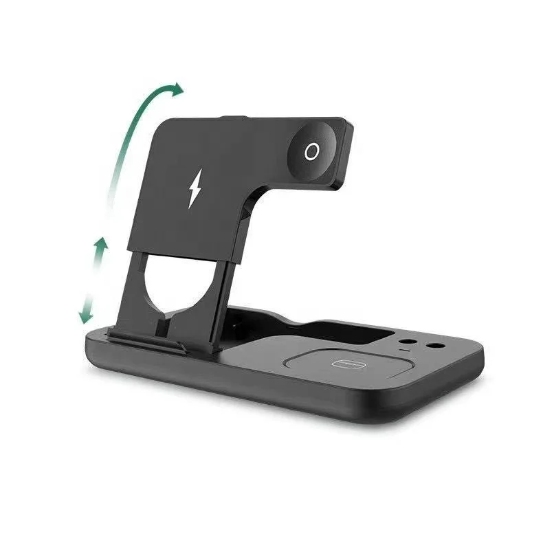 SUNLINE 4 in1Qi 15 Вт быстрая Беспроводная зарядная станция Беспроводное зарядное устройство для телефона