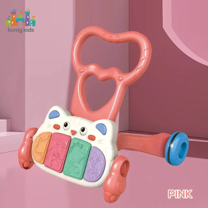 Konig Kids Wholesale Baby Learning Musical Walker Baby Stroller With Lights & Music Push Toys For Babies Learning To Walk