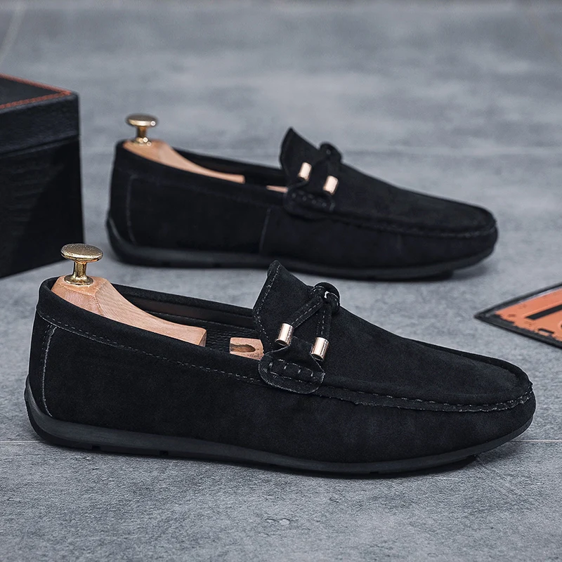 A01 Ready High Quality Man Loafers Comfort Suede Driver Shoe Men Oxford Dress Shoes New Design Casual Shoes