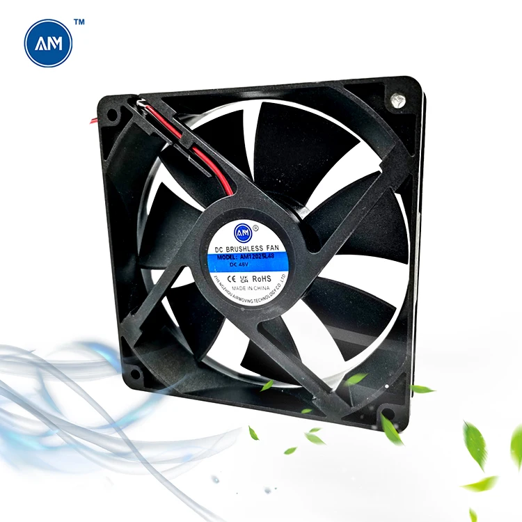 Thermal Plastic Mini Dc Computer Brushless Motor 120mm 48v Silent Inverter Dc Fan