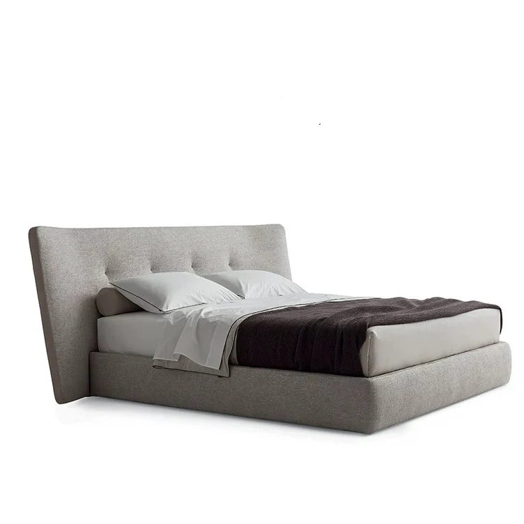 Classic light luxury royal elegant king size bed set villa bedroom furniture set upholstered queen and king size bed