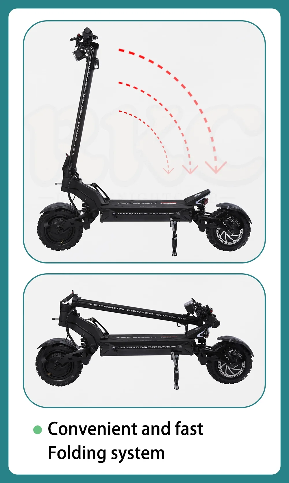 2023 Hot Selling 8000w Teverun Supre Me 72V 35AH L G Electric Scooter With APP BMS