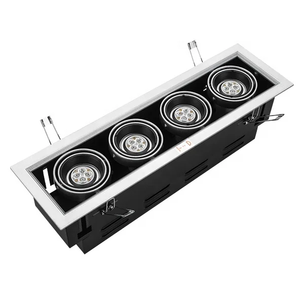 
Recessed MR16 double grille downlight MR16 ceiling light hotel ceiling light display hall spotlights Downlight 