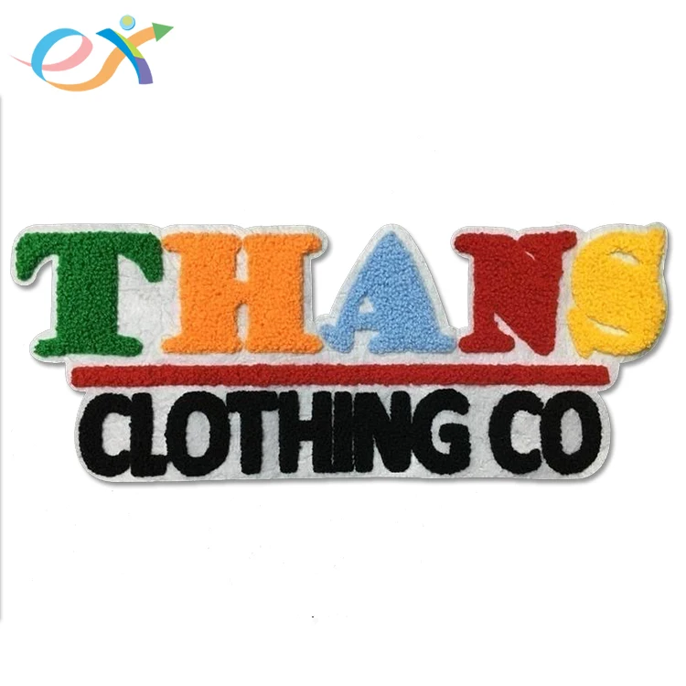 Custom Sew-On Logo Felt Towel Embroidery with Red and Black Hoodie Jacket Sports Old English 12 Chenille Letter Patches