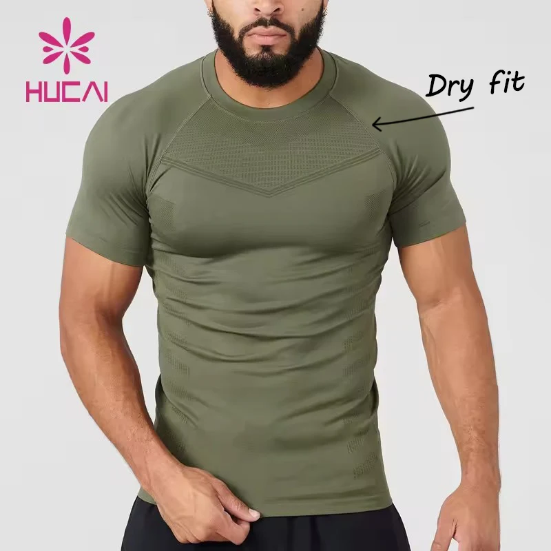 Custom polyester short sleeve lightweight quick dry fit running fitness mens compression muscle gym t shirt for men